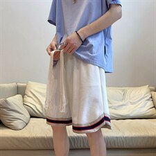 夏季篮球短裤宽松ins潮运动休闲直筒中性五分阔腿训练裤K18-P25，男装休闲裤，星座1008-1
