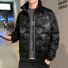 立领御寒羽绒服男冬季加绒加厚外套新款中年爸爸装休闲保暖上衣，男装羽绒服，电商B212（原钱塘6029）