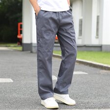 L-6XL春装男工装裤休闲长裤松紧宽松直筒多袋裤子加大码8012款，男装休闲裤，星座802