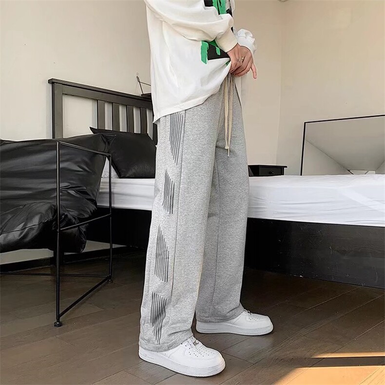 休闲裤男直筒宽松拼色运动裤春秋K0157P30,男装休闲裤,星座1116-2