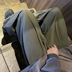 美式复古休闲运动阔腿裤男女街头直筒休闲束脚长裤秋季Ek244-p36，男装休闲裤，星座1008