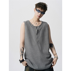 现货-原创-假两件背心休闲T恤宽松坎肩大码1016-1T345P32K59，男装背心/马甲，星座1016-1（原电商B408-1）