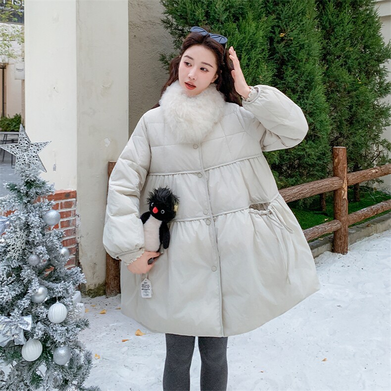 数据好返单现货90绒公主裙摆羽绒服（无毛领）2C277-9528-330,女装羽绒服,2C277