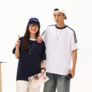32支 双纱240克 8色S-3XL 棉 男女款T恤图片