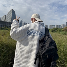 痞帅长袖衬衫男秋季港风日系外套潮流ins黑色衬衣JK0277-P70，男装夹克，星座308B-1