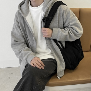 816B-WY009-P70 春秋男女韩版纯色连帽卫衣情侣百搭休闲外套宽松图片