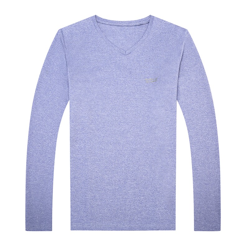 爸爸装纯色长袖polo衫男秋冬季中老年棉上衣中年t恤HPNT9866-P75图片