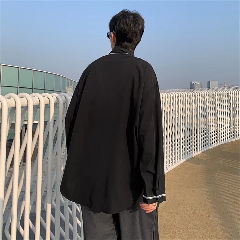 长袖领带衬衫春款男港风潮流C8829,男装衬衫,星座1116-2