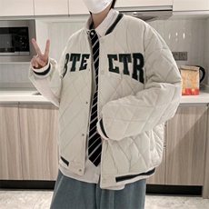 菱格棉服男士夹克潮牌ins冬季宽松加厚情侣款外套棉衣MY57-p75，男装夹克，星座1008-2