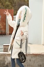 棉衣/棉服保暖中长款长袖气质百搭2022年冬季显瘦，女装棉衣/棉服，贵人树