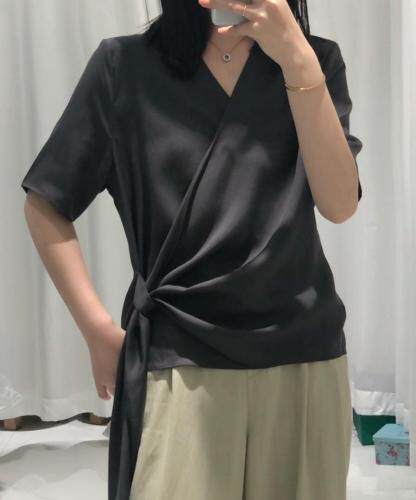 铜氨丝上衣，女装，橙色恋人