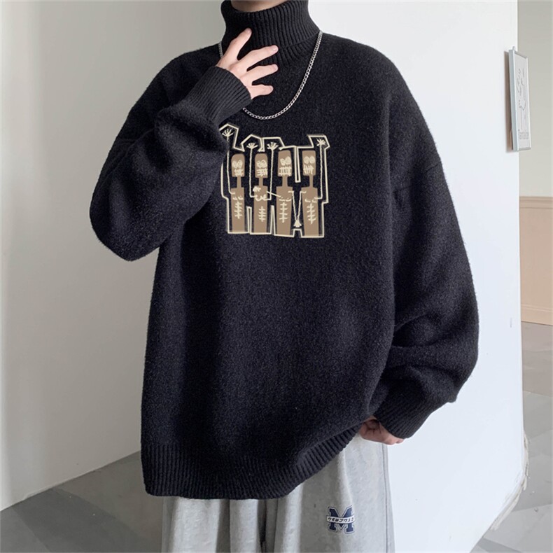 冬季高领毛衣男士加绒加厚翻领男毛线衣MG3360-P55限78加绒+10,男装针织衫/毛衣,电商B370