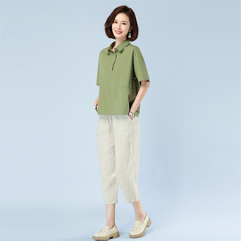 2023年夏款新款套装休闲简约风格套装815-1款,女装套装/套裙,秋牧寒烟