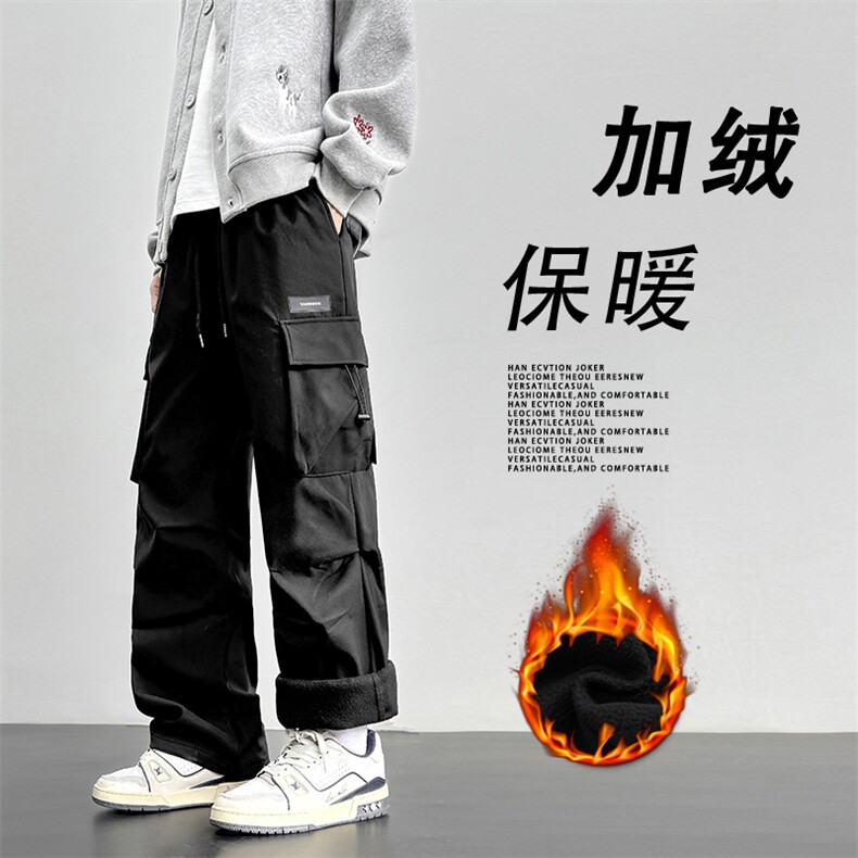 加绒加厚百搭工装裤秋冬款直筒休闲长裤JRK211加绒特批48图片