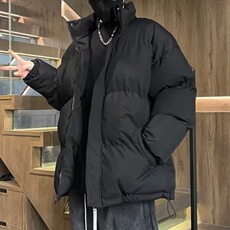 冬季纯色立领棉衣男女新款棉袄情侣装面包服保暖短款羽绒棉服外套，男装棉衣，星座506A