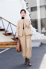 羽绒套装，女装职业装，线象