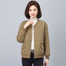 全年备货不下架~2023冬季新款菱格棉衣绗线轻薄款棉服，女装棉衣/棉服，忆绮罗