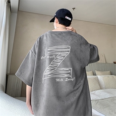 2024夏季新款麂皮绒圆领短袖T恤RT435-特P19控38，男装T恤，电商B370