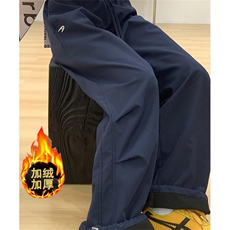 美式高街藏青色工装裤女秋冬加绒加厚宽松直筒休闲阔腿裤k73，男装休闲裤，星座1116A（原606A-3）