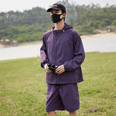夏季薄款UPF50+防紫外线皮肤衣男宽松钓鱼防晒服套装2360-682-P55，男装休闲套装，星座1403A