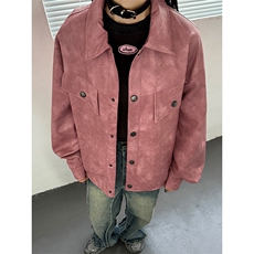 痞帅新款男女同款扎染休闲皮夹克潮外套皮衣Y03-P90控128，男装夹克，电商A132（原电商B245）