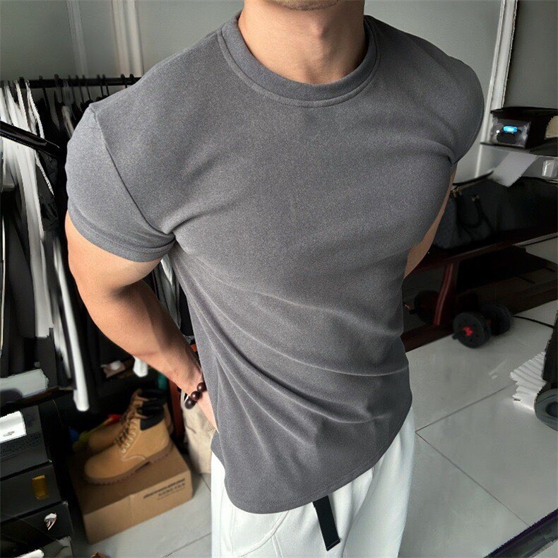 ARM双面德绒健身收紧短袖JS20-特批30,男装T恤,星座313A(原308A-2)