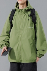 冲锋衣连帽夹克男宽松落肩纯色上衣外套DSA157B-JK727-P58，男装夹克，电商A157B