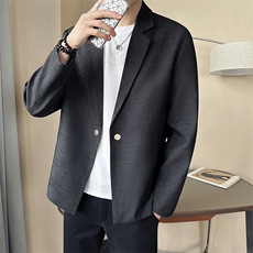 店主风~2025秋季新款牛仔磁吸扣设计西装外套K531/P88，男装西服套装，电商B331