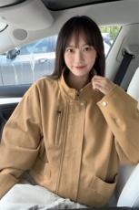 全棉帆布cleanfit百搭多口袋宽松立领夹克外套男J5247-特P88控158，男装夹克，电商A001