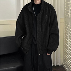 现货立领羊毛呢外套%羊毛秋冬加厚呢料夹克A351-AJ2602-P125，男装夹克，电商A351