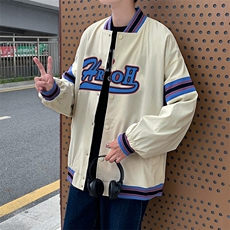 春秋新款港风嘻哈潮牌宽松休闲百搭棒球服ins潮流夹克W1786-P46，男装夹克，星座512-4