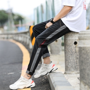 春季新款牛仔裤男士百搭休闲九分潮流修身小脚韩版长裤6931图片