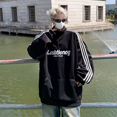 美式复古半拉链卫衣春秋款条纹高街男潮外套重磅立领上衣Q39，男装夹克，星座1116A-1（原606A）