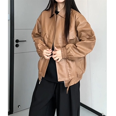 cleanfit皮衣外套男春秋季美式街头感穿搭夹克25XJ55280特批60，男装夹克，电商A042