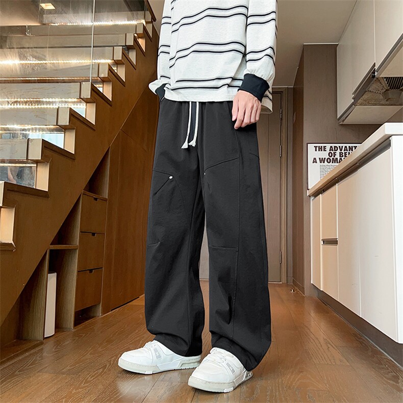 美式铆钉弯刀裤男秋季新款2025宽松潮牌工装裤子-A2270TP45控79,男装休闲裤,电商B241