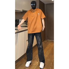 数据款！夏季新款重仓鹿皮绒连帽体恤RTM3215-P50控78，男装T恤，电商B370