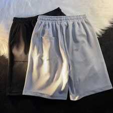 男夏季潮流时尚休闲短裤冰丝华夫格玉米粒短裤DK05P27，男装休闲裤，星座1116-2