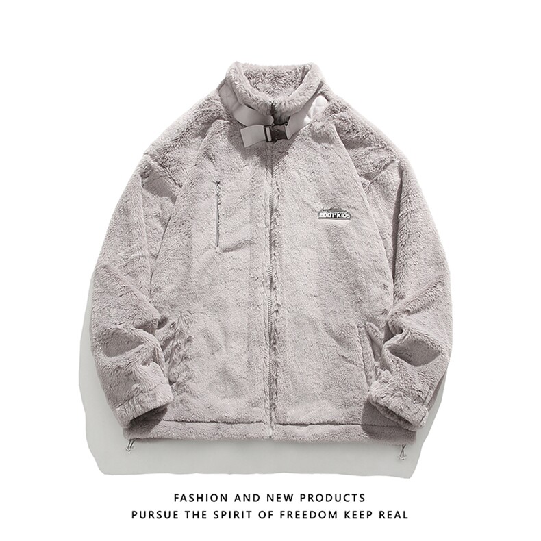 重磅直播品质立领仿真兔毛加厚保暖棉衣棉服白底M881P98,男装棉衣,电商A030-1