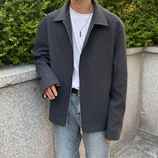 816B-JK116-P105秋季韩版男士短款翻领宽松夹克休闲拉链外套韩，男装夹克，星座816B