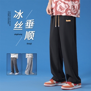 垂坠感直筒宽松运动卫裤高街拖地阔腿休闲长裤子  1229-特批27图片