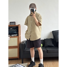 夏季新款速干短袖刺绣衬衫潮流港风宽松百搭男半袖CS285-P35，男装T恤，星座301C-5