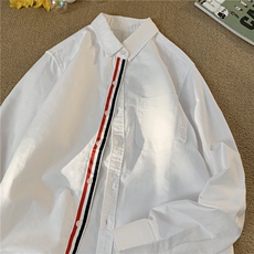 纯棉高品质TB织带牛津纺全棉明星同款长袖衬衣棉，男装衬衫，电商A426-1(原A430-1)