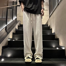 直筒型直筒新款潮帅气男青春流行长裤运动裤时尚潮牌夏季休闲裤，男装休闲裤，星座516A