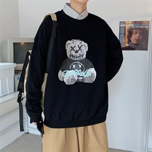 港风中性情侣大码休闲运动套头卫衣男外套7318P25控38,男装卫衣,星座227-7