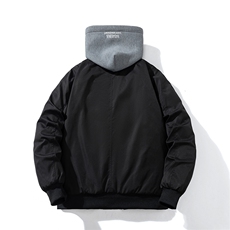 现货三色带帽可拆卸秋冬飞行服棉服情侣装夹克潮牌炸街外套，男装棉衣，电商A105
