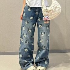 新款百搭日系潮流时尚ins文艺流行牛仔裤简约慵懒原宿气质，男装牛仔裤，星座506A
