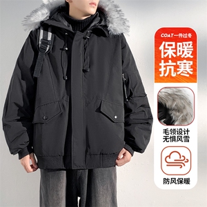 美式毛领派克棉服男冬季加厚工装棉衣情侣外套M060-P110 迷彩P115图片