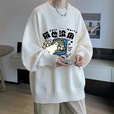 半高领毛衣男大码胖子针织衫毛线衣M18403-P45加绒款-P65，男装针织衫/毛衣，电商A040