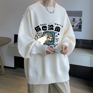 半高领毛衣男大码胖子针织衫毛线衣 M18403-P45 加绒款-P65图片