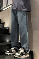 美式高街牛仔裤宽松中性男女潮牌个性显高休闲裤B381-1/722/p48，男装牛仔裤，电商B381-1